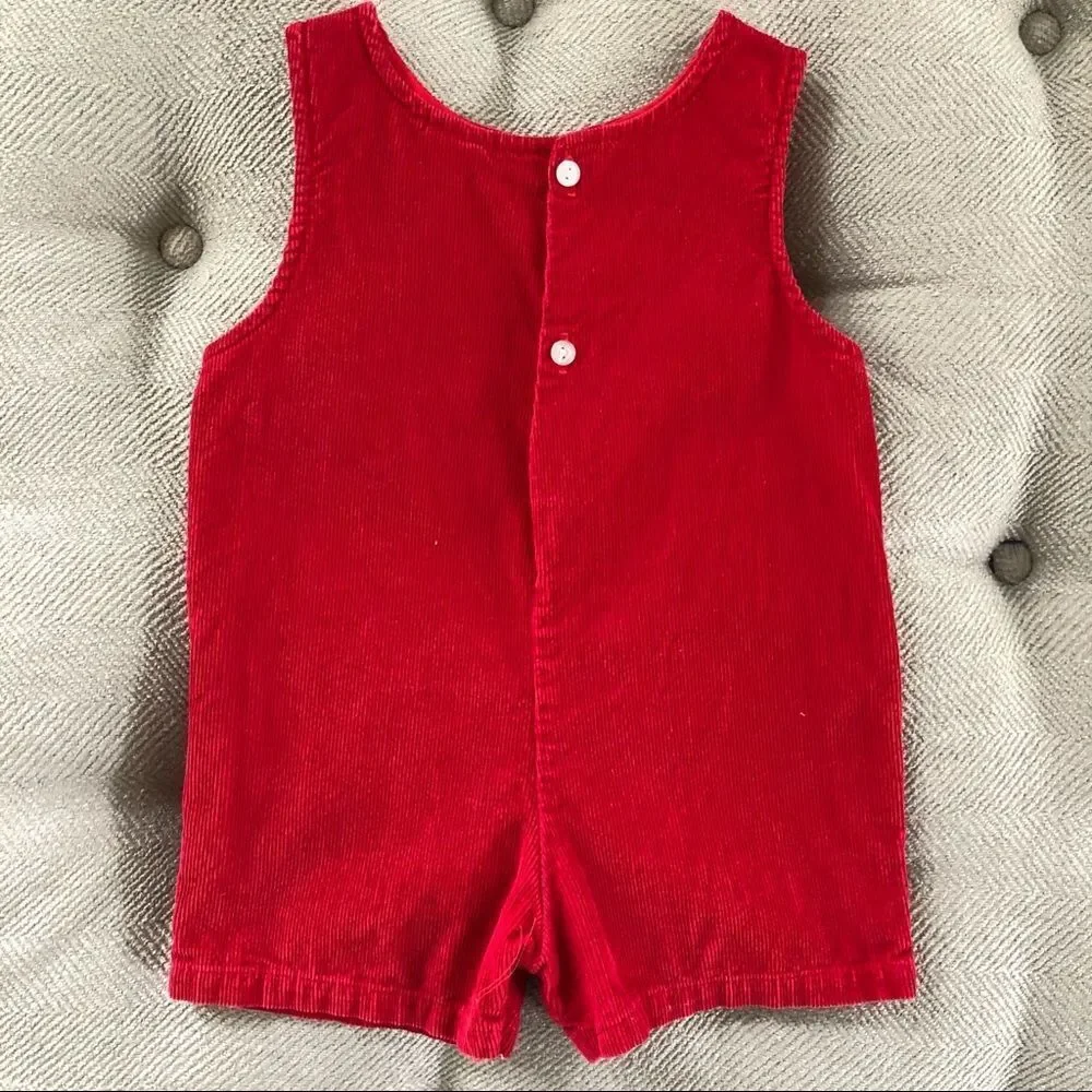 Vintage Hobby Horse Corduroy Romper 12mo